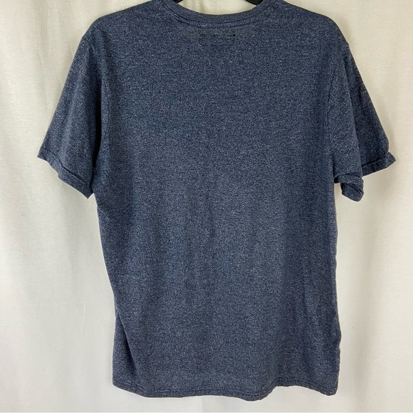 Free Planet Mixed Media Patchwork Navy White and Floral Tee Woman’s - Picture 12 of 13